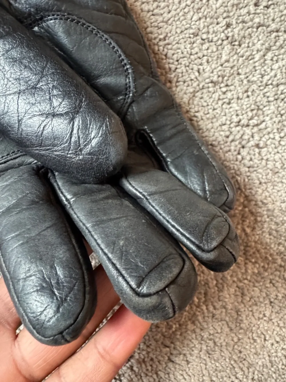 Harley Davidson Black Genuine Leather Gloves SIZE S